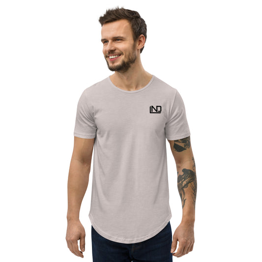 Black Logo Curved Hem T-Shirt